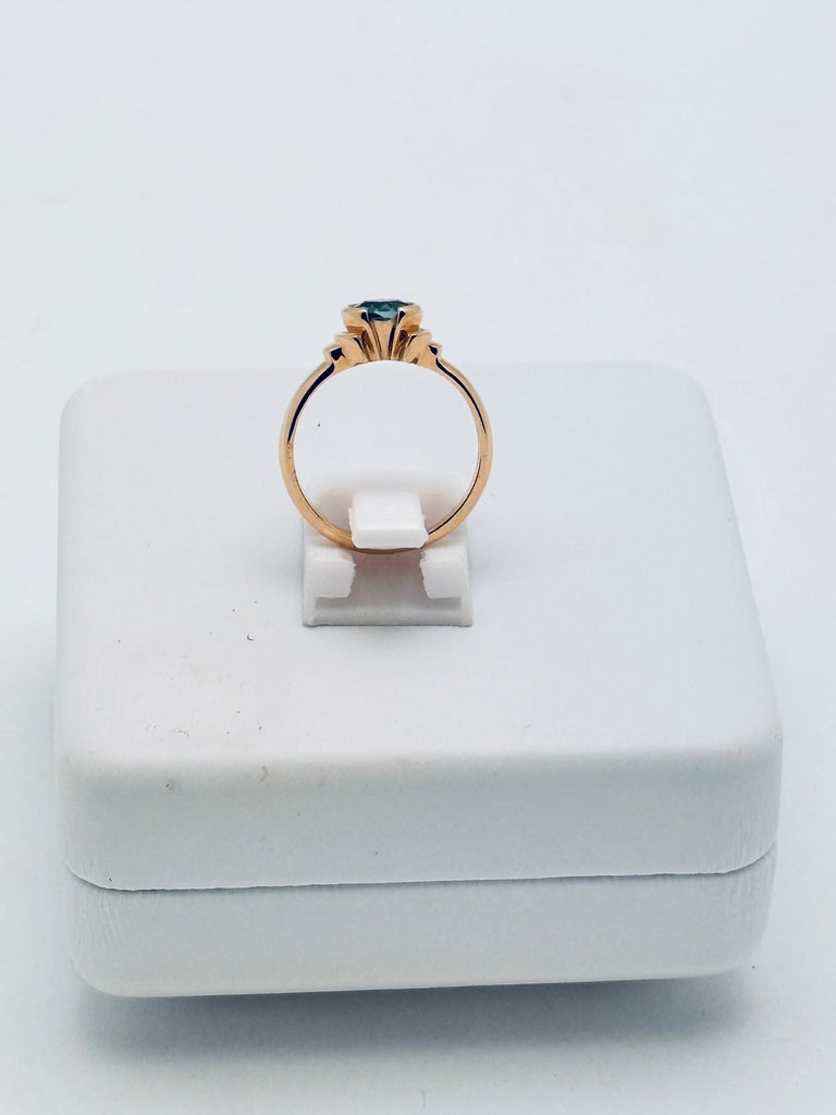 Swiss Blue Topaz Round RIng