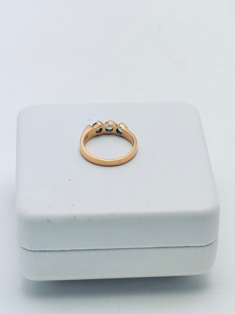 Swiss Blue Topaz triplet Ring