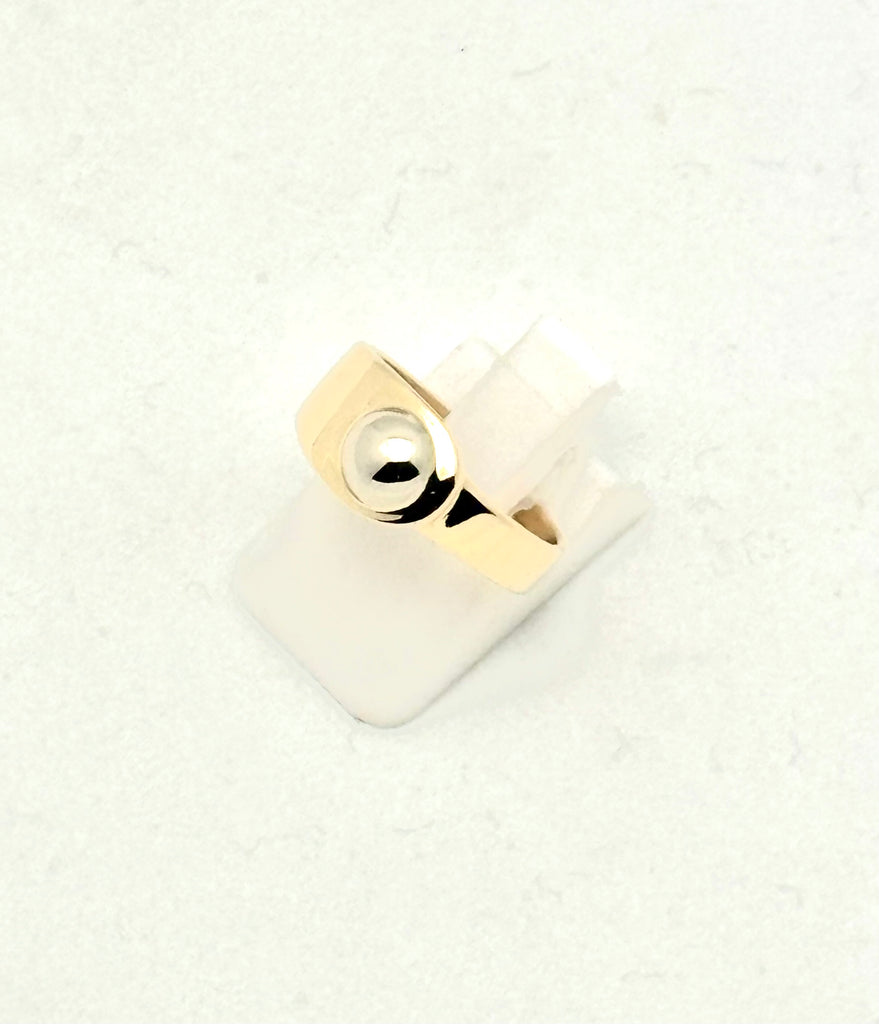 DC 14k Yellow and White Gold Asymmetrical Ring