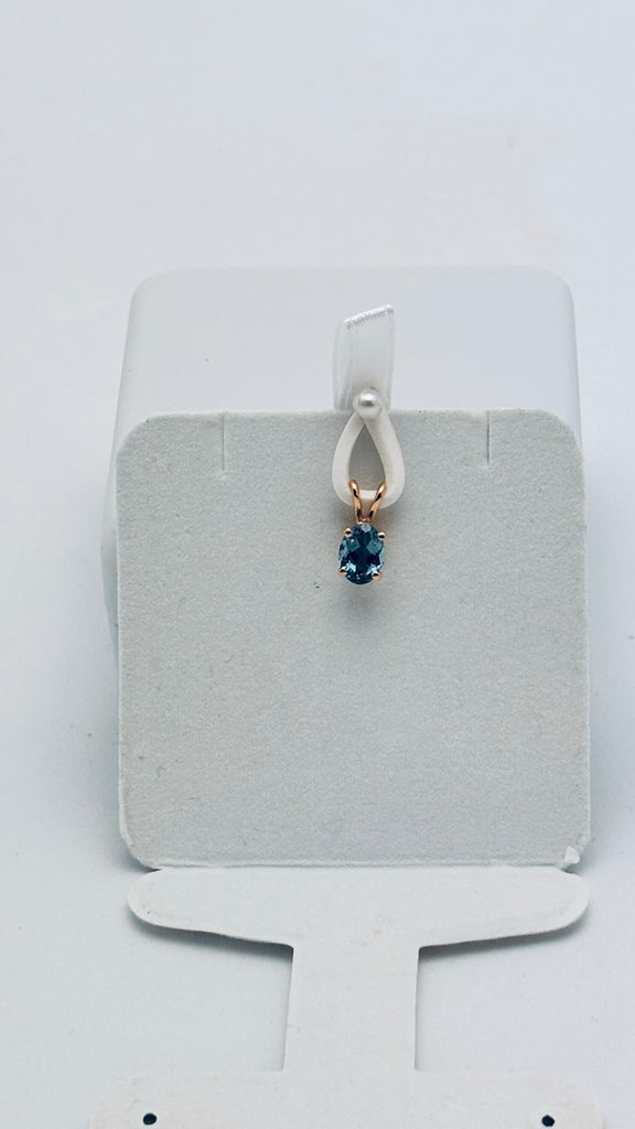 Swiss Blue Topaz Pendant