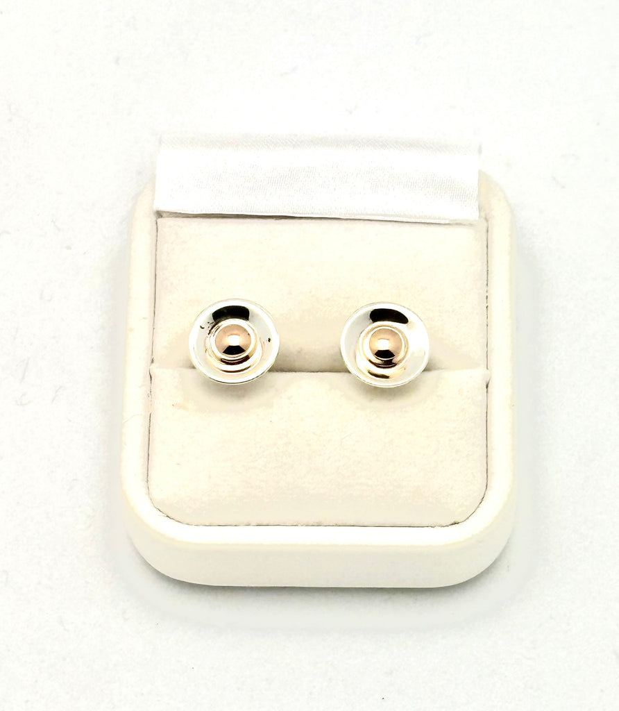 DC Sterling  and Gold Stud Earrings