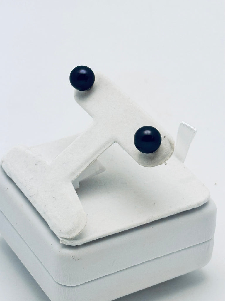 Big Black Pearl Studs