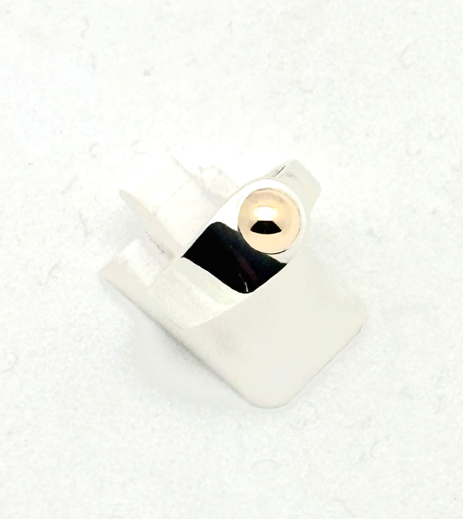 DC Sterling and Gold Asymmetrical Ring