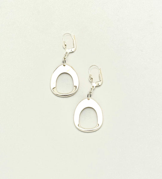 DC Triangular Silver Earrings