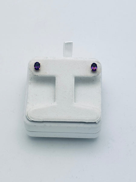 Amethyst Stud Earrings