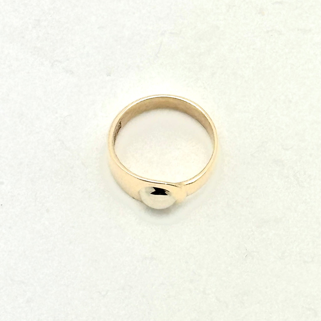 DC 14k Yellow and White Gold Asymmetrical Ring