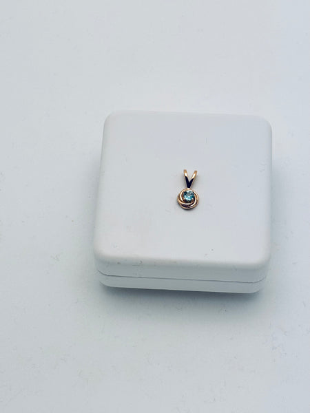 Swiss Blue Topaz Nest Pendant