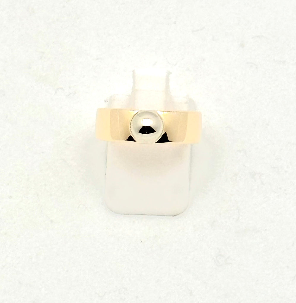 DC Yellow and White Gold Flat Ring