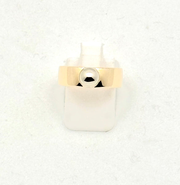 DC Yellow and White Gold Flat Ring