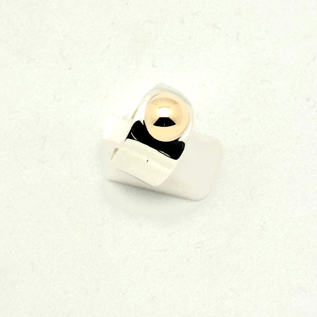 DC Asymmetrical Silver and Gold Ring