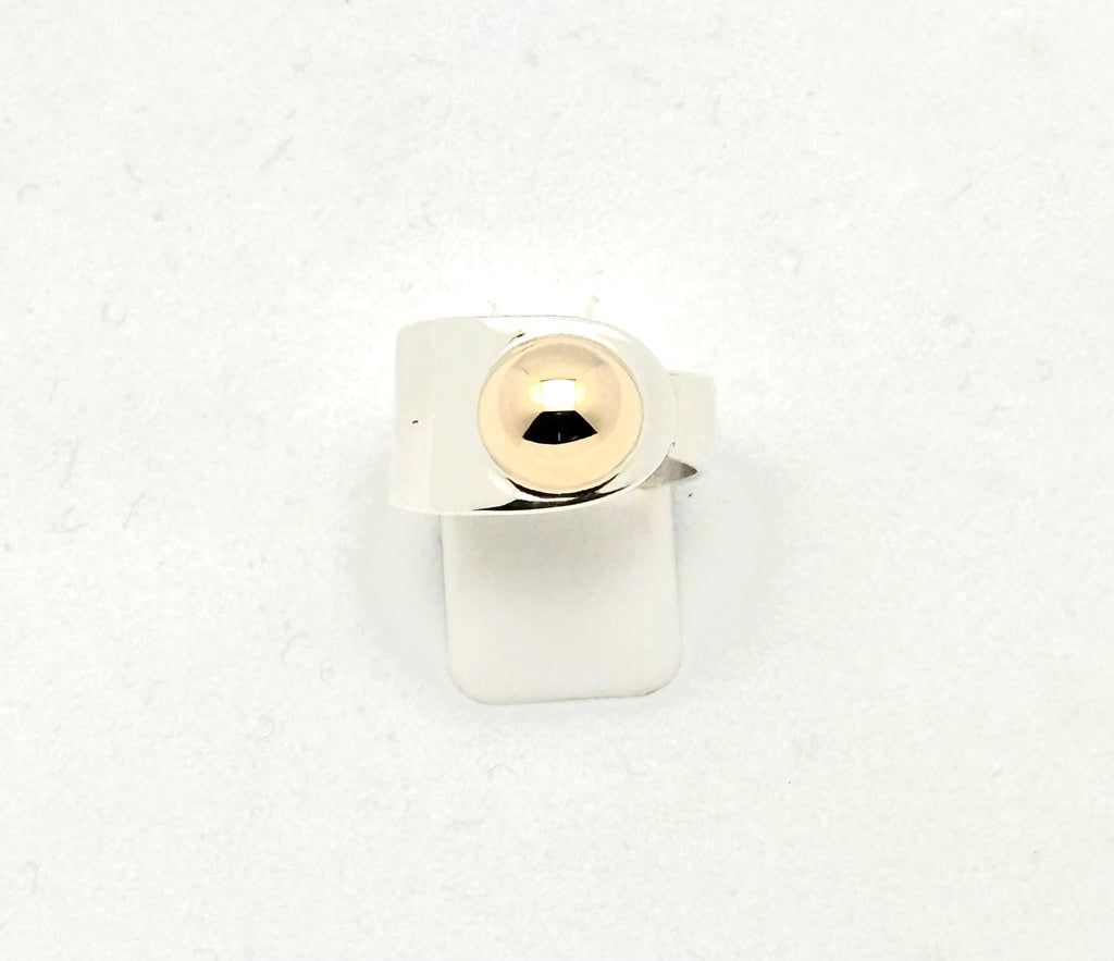 DC Asymmetrical Silver and Gold Ring