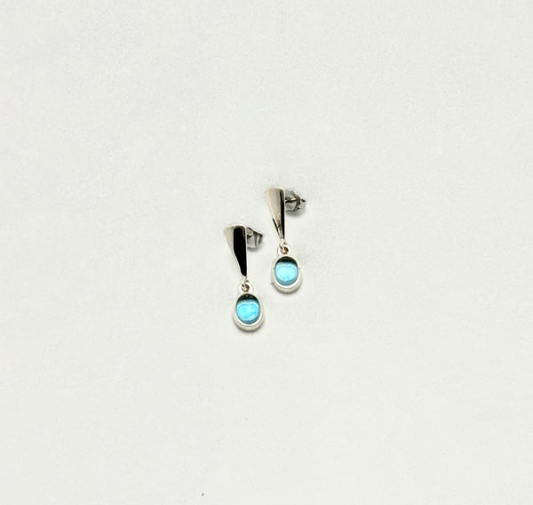 Swiss Blue Topaz drop Earrings