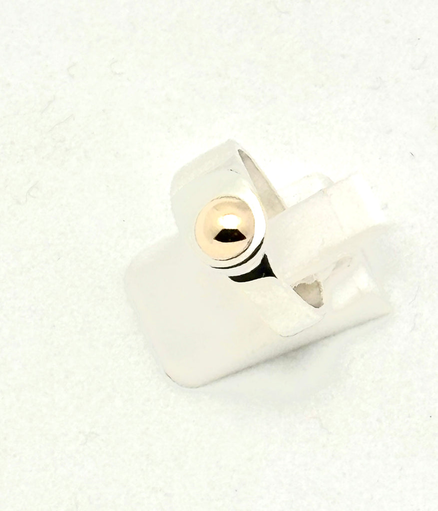 DC Sterling and Gold Asymmetrical Ring