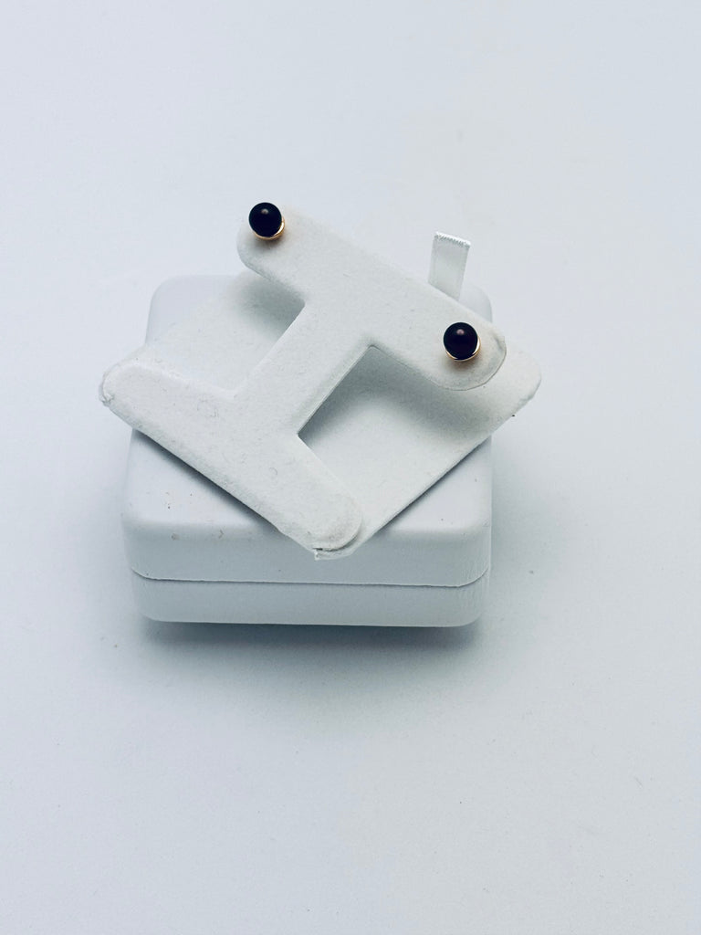 Japanese Black Pearl Stud Earrings