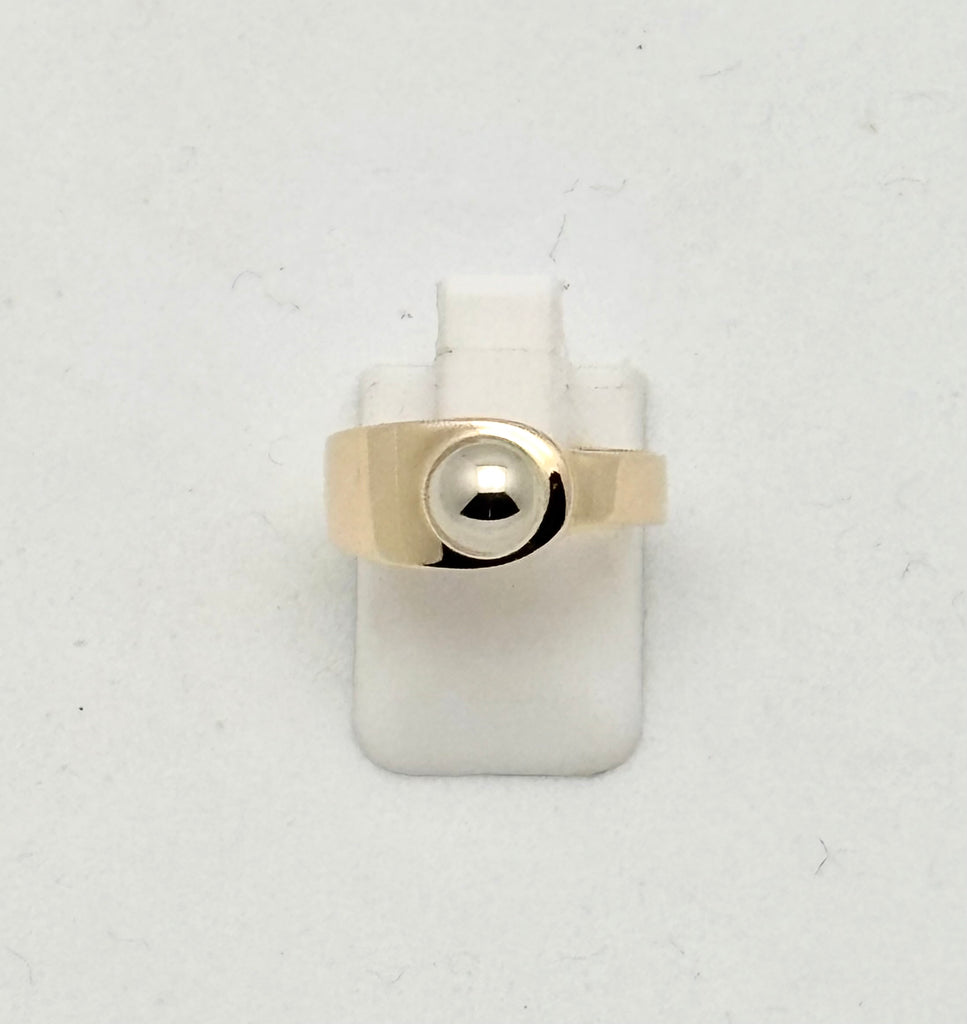 DC 14k Yellow and White Gold Asymmetrical Ring