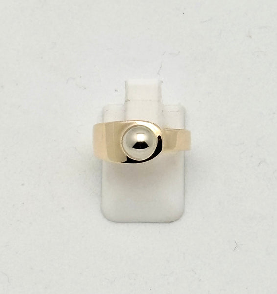 DC 14k Yellow and White Gold Asymmetrical Ring