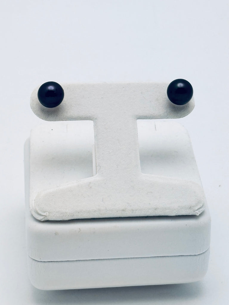 Big Black Pearl Studs