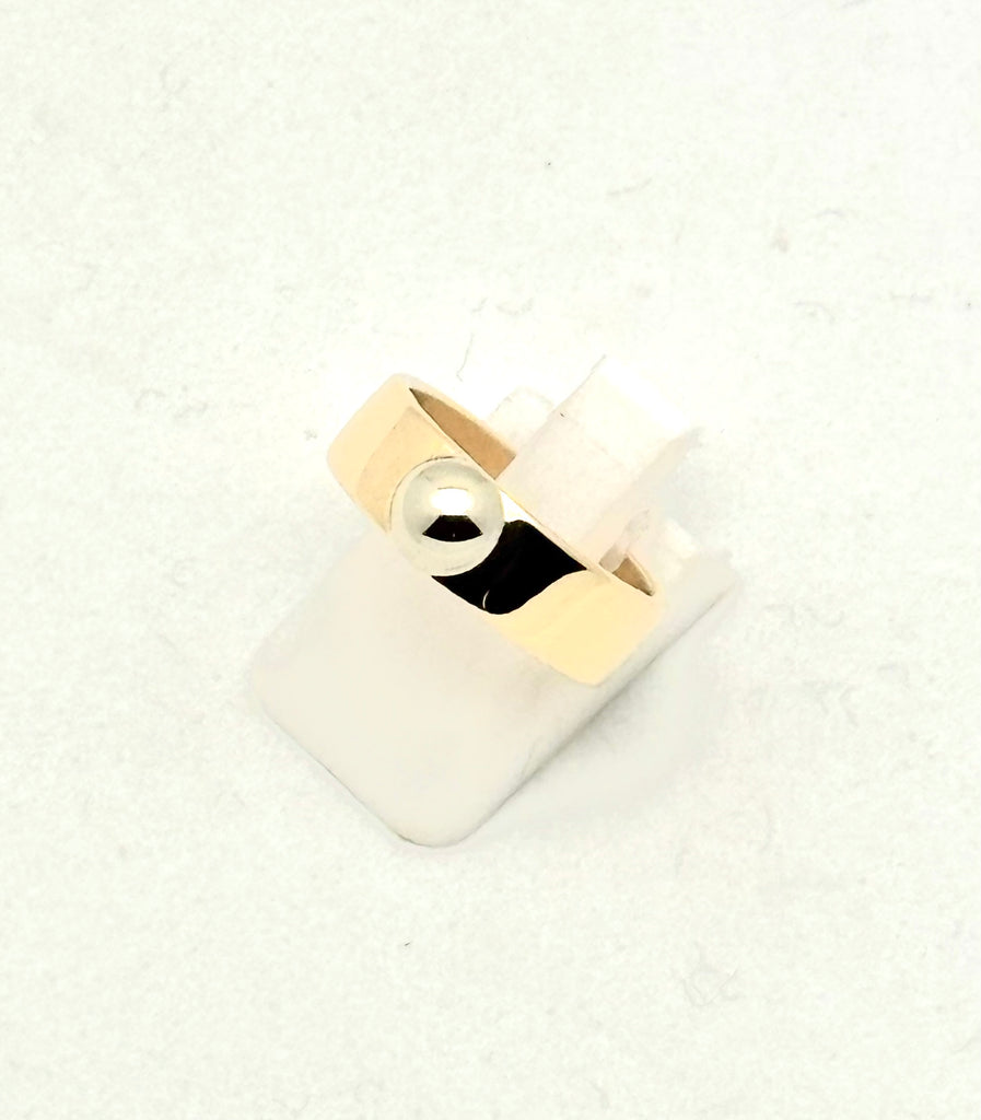 DC Yellow and White Gold Flat Ring
