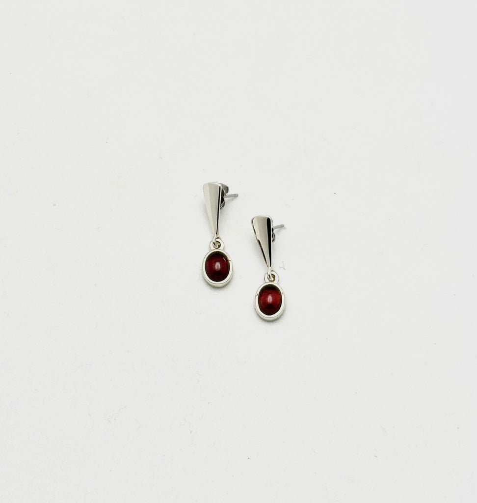 Garnet Drop Earrings