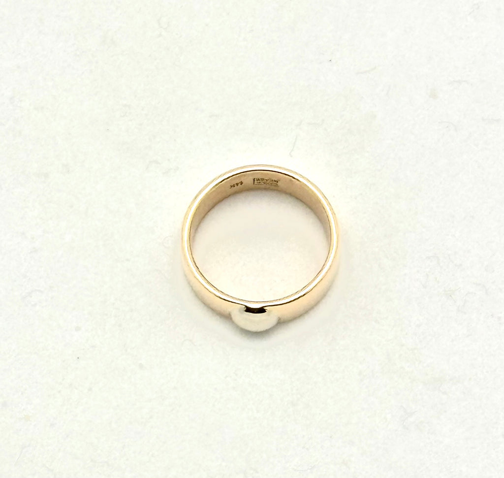 DC Yellow and White Gold Flat Ring