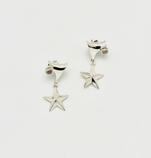 Moonstone Star Earrings