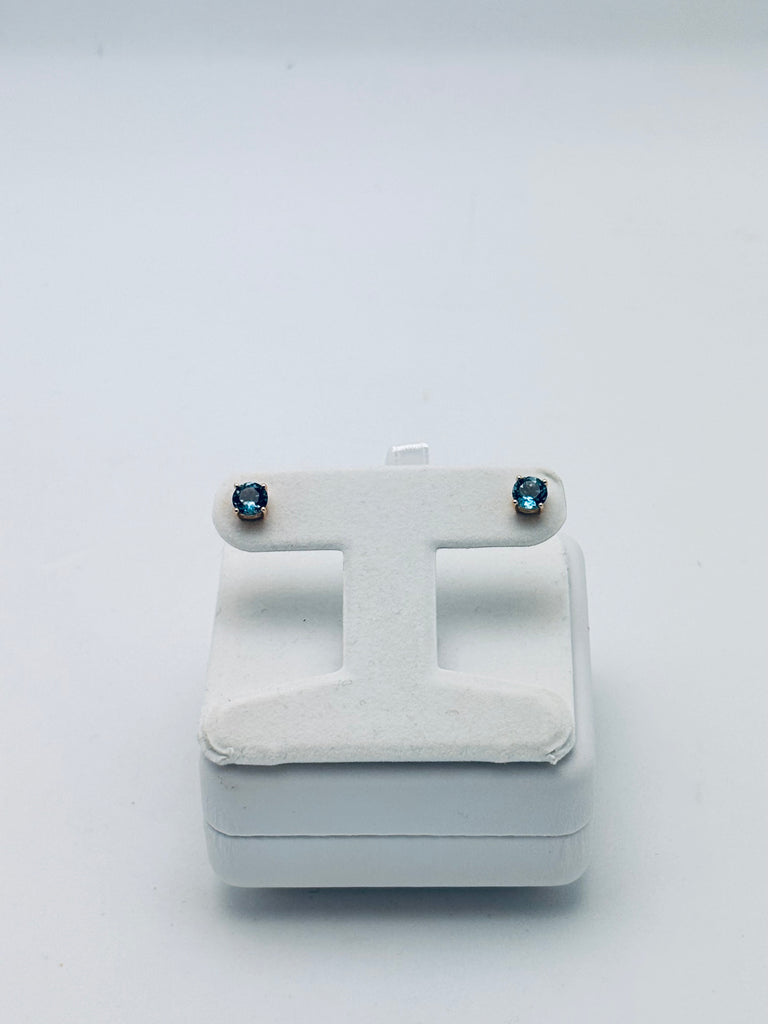 Swiss Blue Topaz Studs