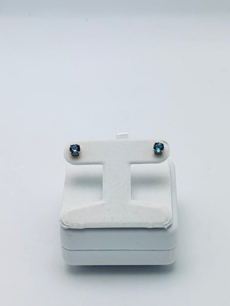 Swiss Blue Topaz Studs